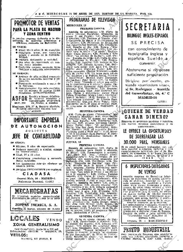 ABC MADRID 12-04-1967 página 111