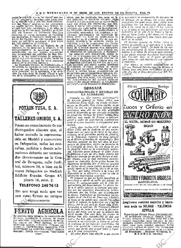 ABC MADRID 12-04-1967 página 72