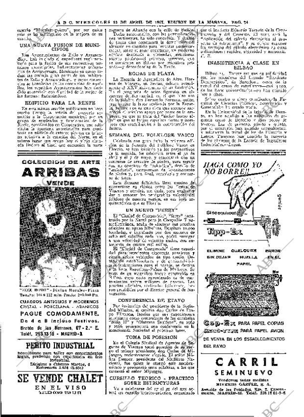 ABC MADRID 12-04-1967 página 74