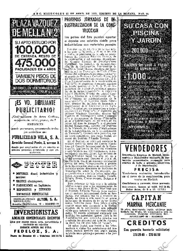ABC MADRID 12-04-1967 página 84