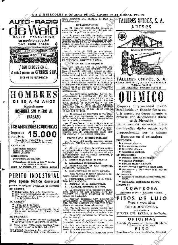 ABC MADRID 12-04-1967 página 92