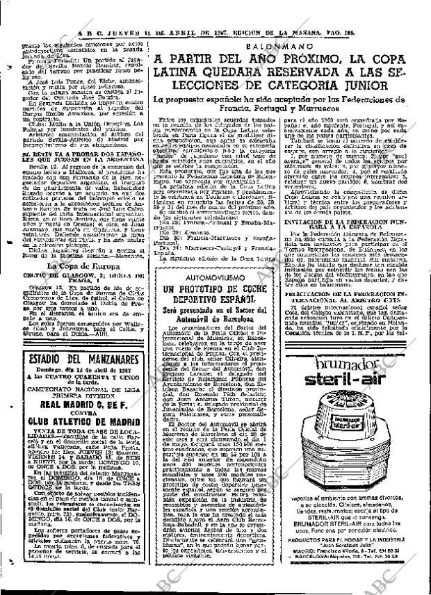 ABC MADRID 13-04-1967 página 106