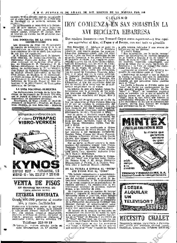 ABC MADRID 13-04-1967 página 108