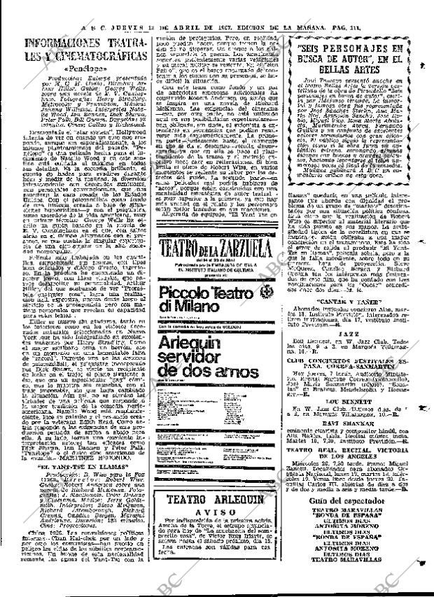 ABC MADRID 13-04-1967 página 111