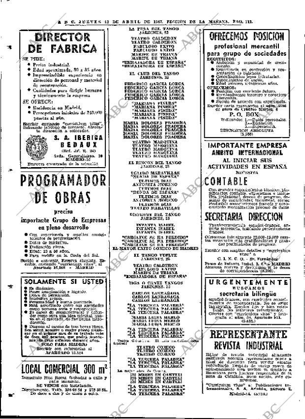 ABC MADRID 13-04-1967 página 112
