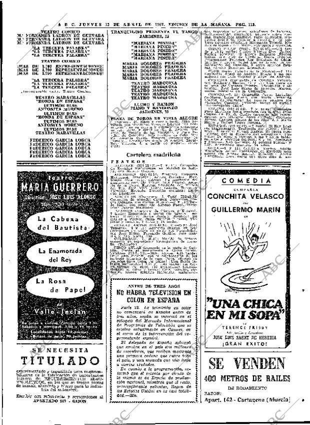 ABC MADRID 13-04-1967 página 113