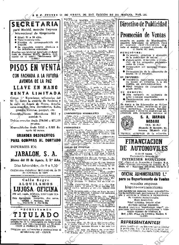ABC MADRID 13-04-1967 página 114