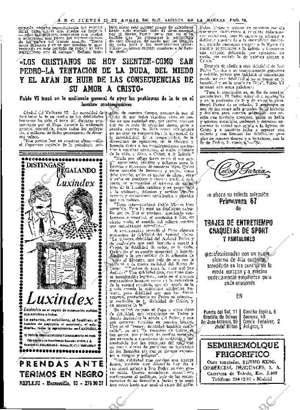 ABC MADRID 13-04-1967 página 70