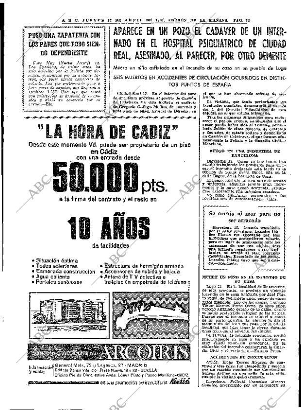 ABC MADRID 13-04-1967 página 73