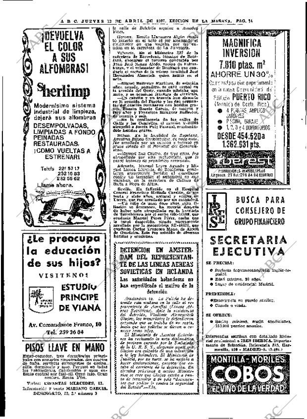 ABC MADRID 13-04-1967 página 74