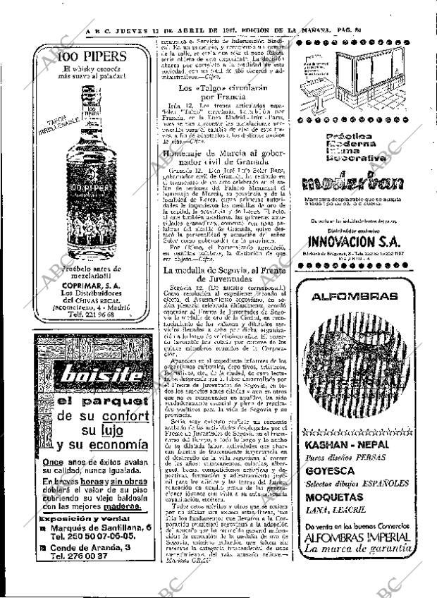ABC MADRID 13-04-1967 página 80