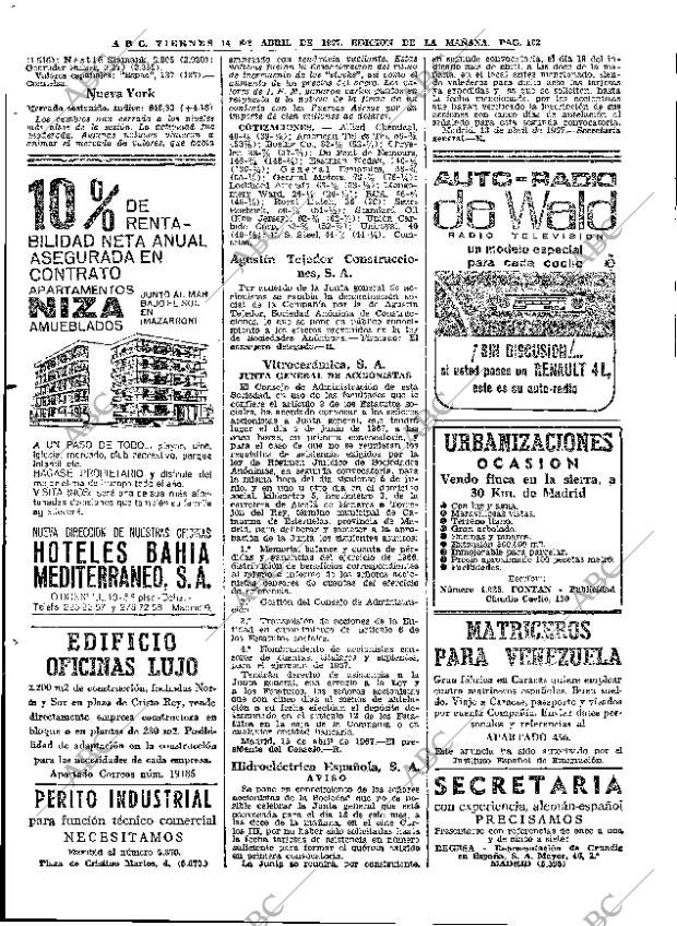 ABC MADRID 14-04-1967 página 102