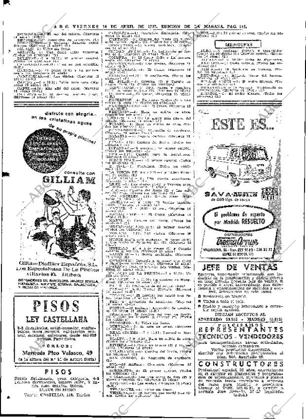 ABC MADRID 14-04-1967 página 116