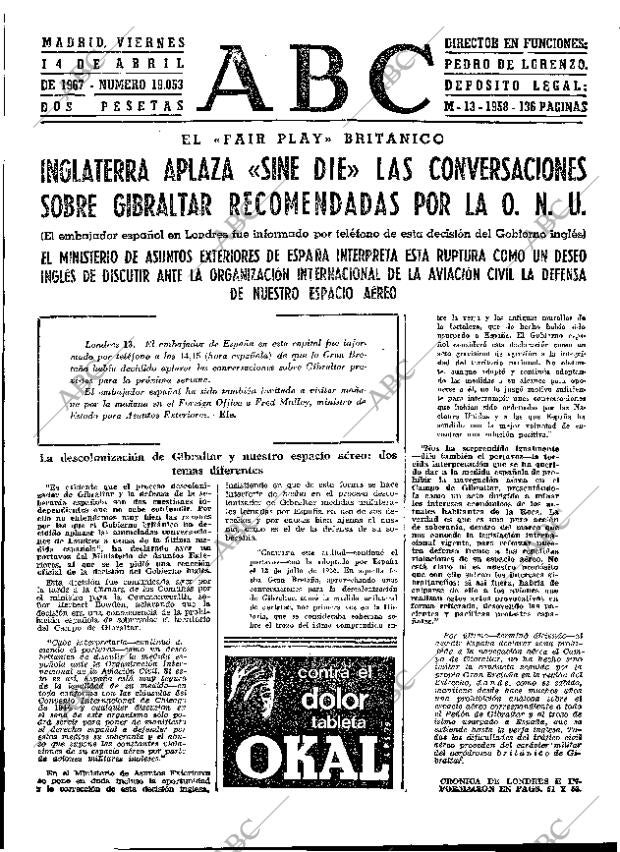 ABC MADRID 14-04-1967 página 47