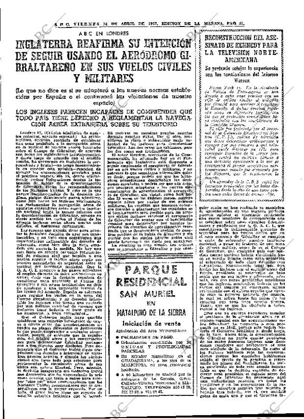 ABC MADRID 14-04-1967 página 51