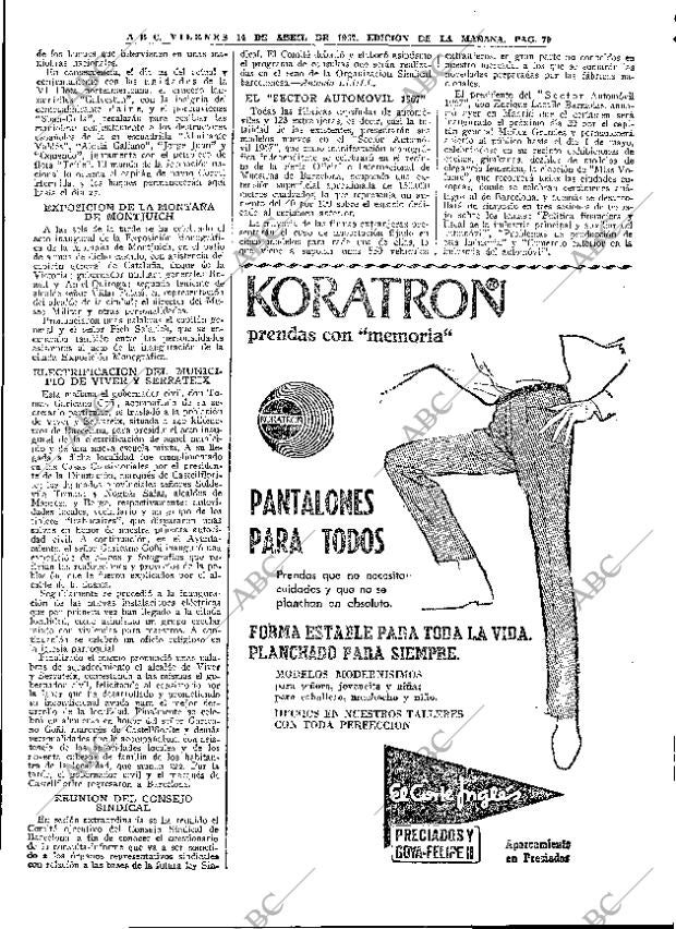 ABC MADRID 14-04-1967 página 79