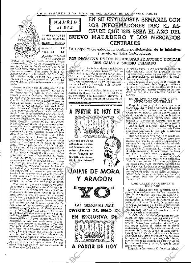 ABC MADRID 14-04-1967 página 81