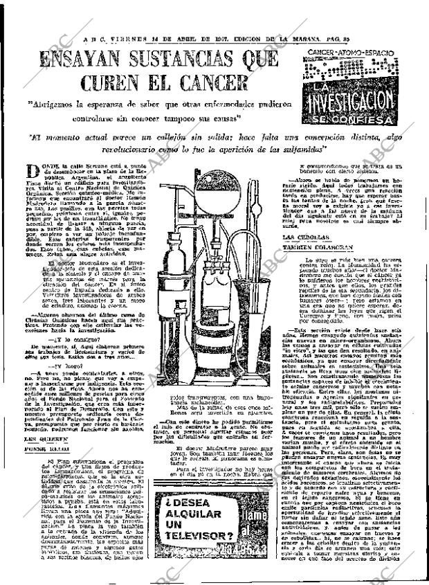 ABC MADRID 14-04-1967 página 85