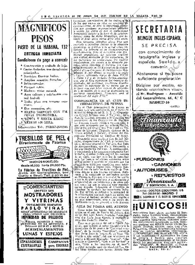 ABC MADRID 14-04-1967 página 88