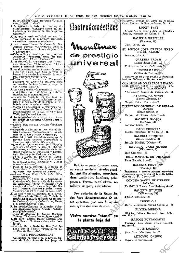 ABC MADRID 14-04-1967 página 90