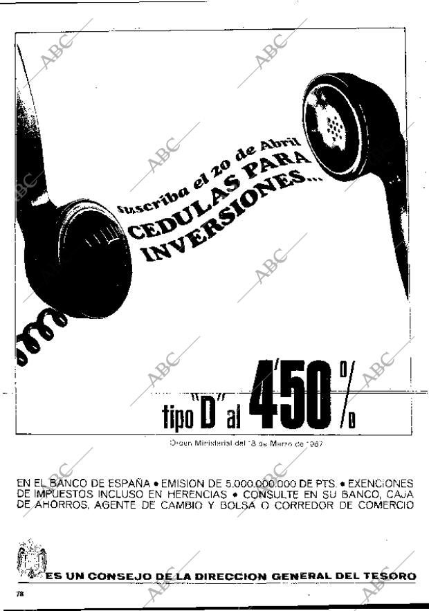 BLANCO Y NEGRO MADRID 15-04-1967 página 78