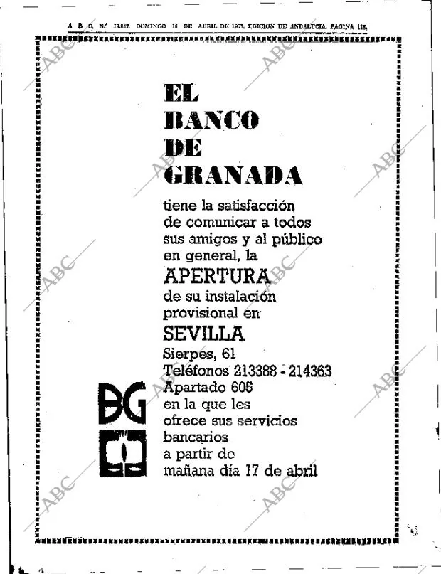 ABC SEVILLA 16-04-1967 página 118