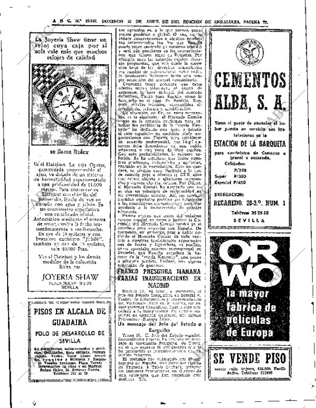 ABC SEVILLA 16-04-1967 página 72