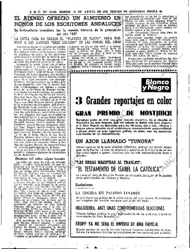 ABC SEVILLA 18-04-1967 página 45