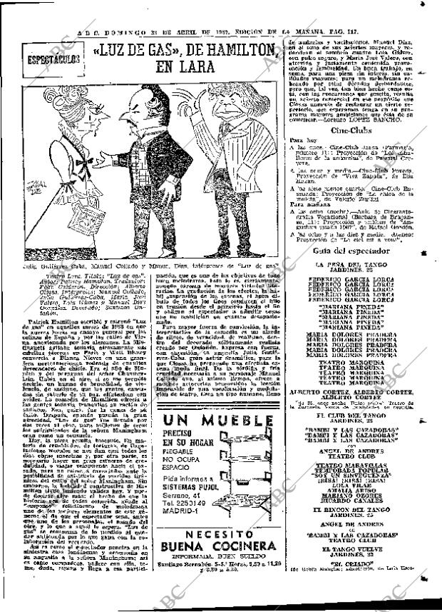 ABC MADRID 23-04-1967 página 117