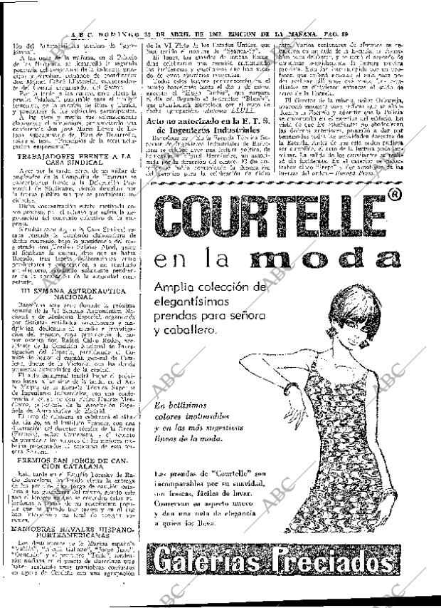 ABC MADRID 23-04-1967 página 89