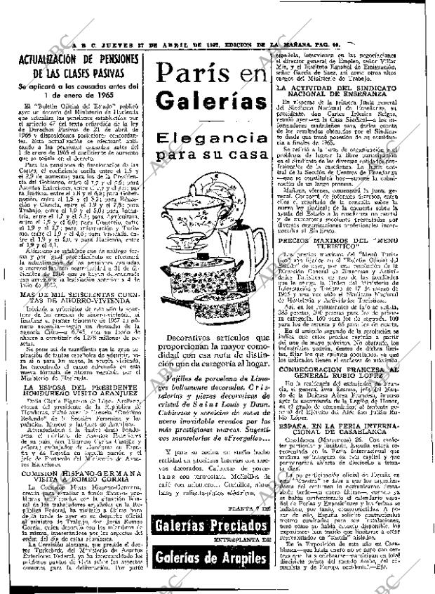 ABC MADRID 27-04-1967 página 40