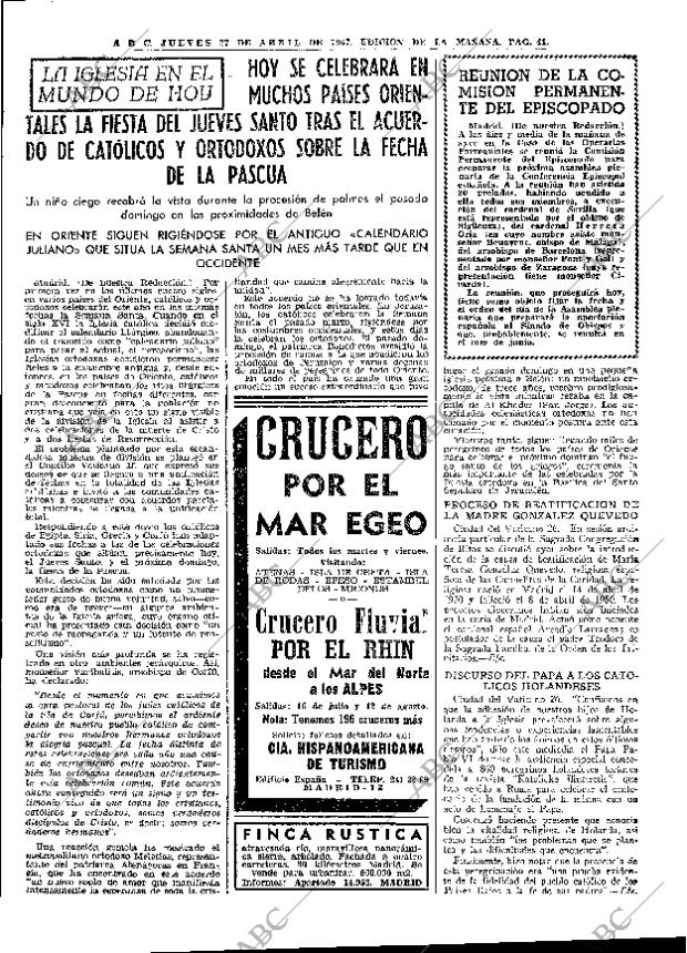 ABC MADRID 27-04-1967 página 41