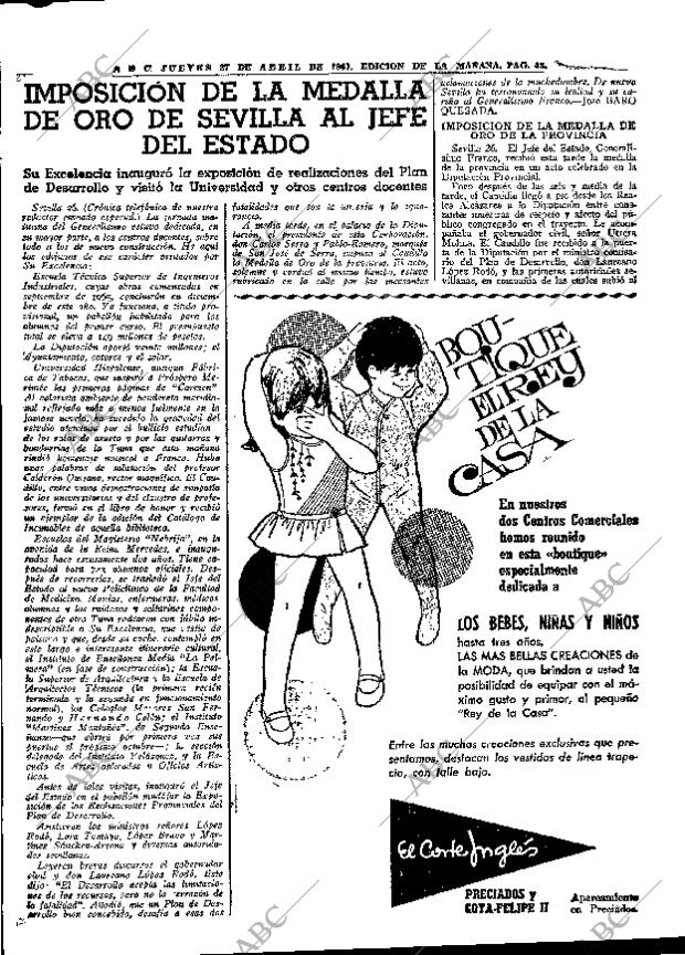 ABC MADRID 27-04-1967 página 43