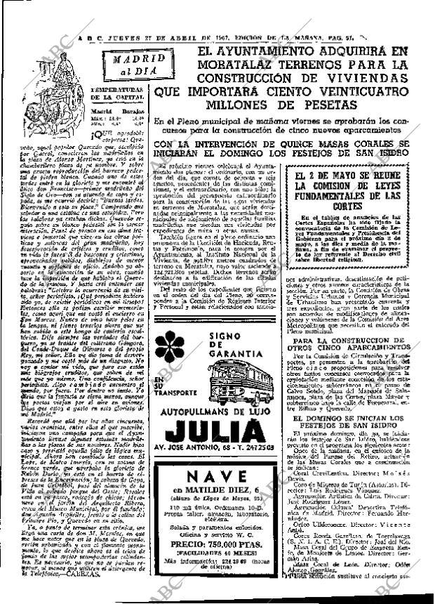 ABC MADRID 27-04-1967 página 51