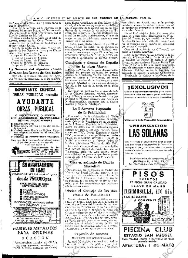 ABC MADRID 27-04-1967 página 52