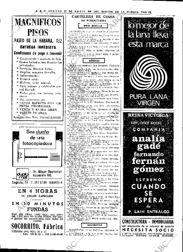 ABC MADRID 27-04-1967 página 68