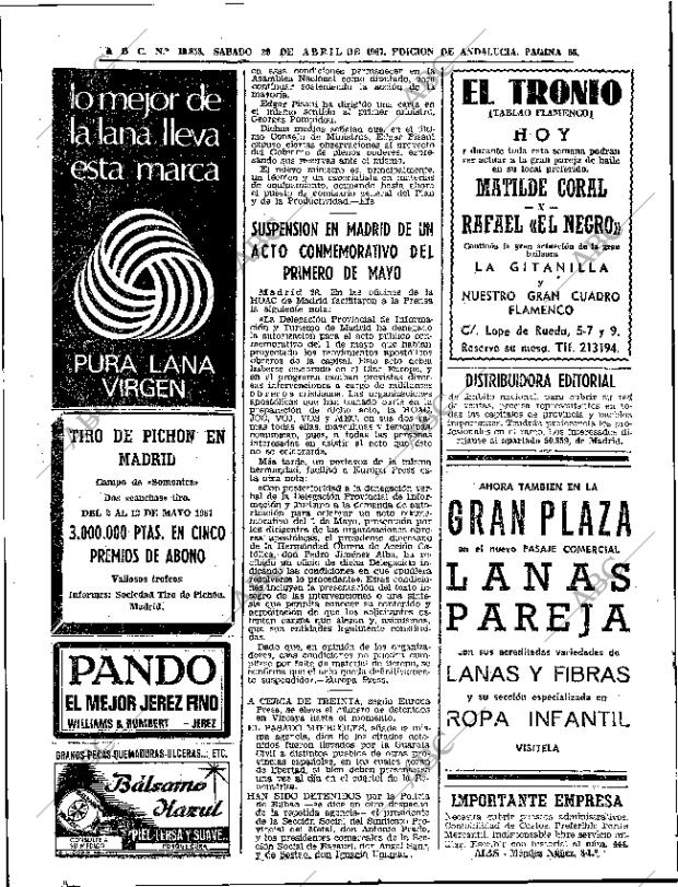 ABC SEVILLA 29-04-1967 página 56