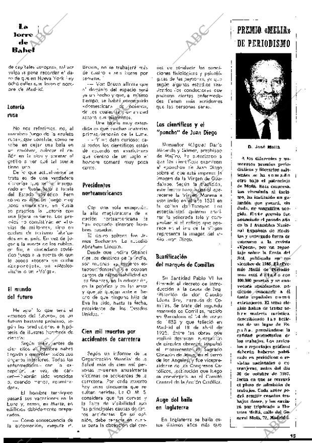 BLANCO Y NEGRO MADRID 29-04-1967 página 15