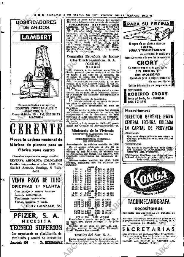 ABC MADRID 06-05-1967 página 74