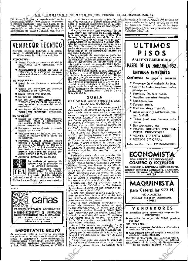 ABC MADRID 07-05-1967 página 70