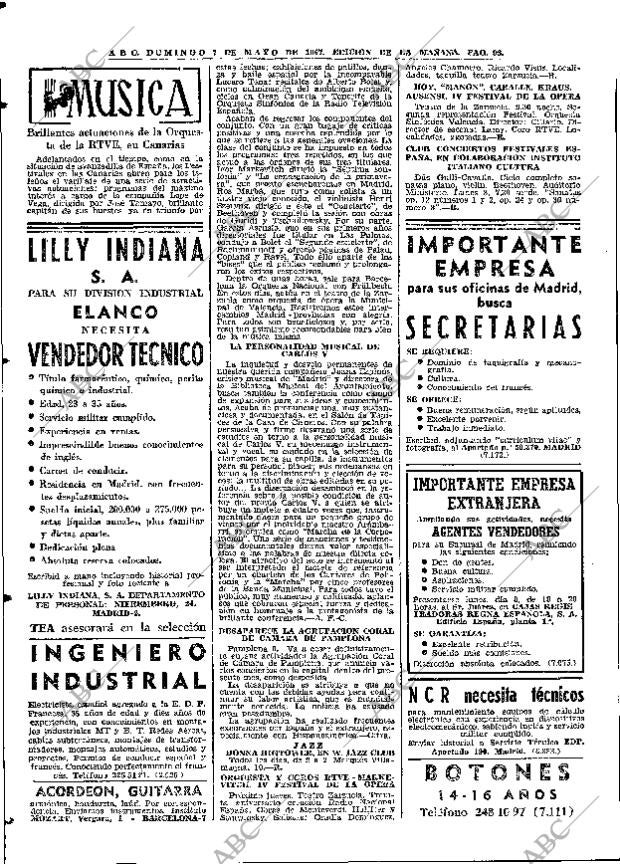 ABC MADRID 07-05-1967 página 96
