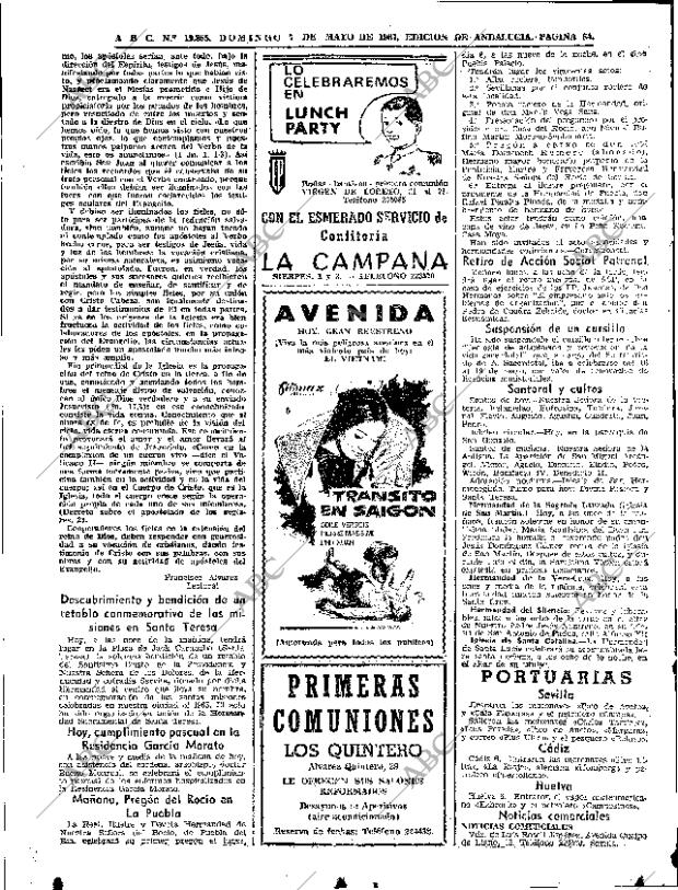 ABC SEVILLA 07-05-1967 página 64