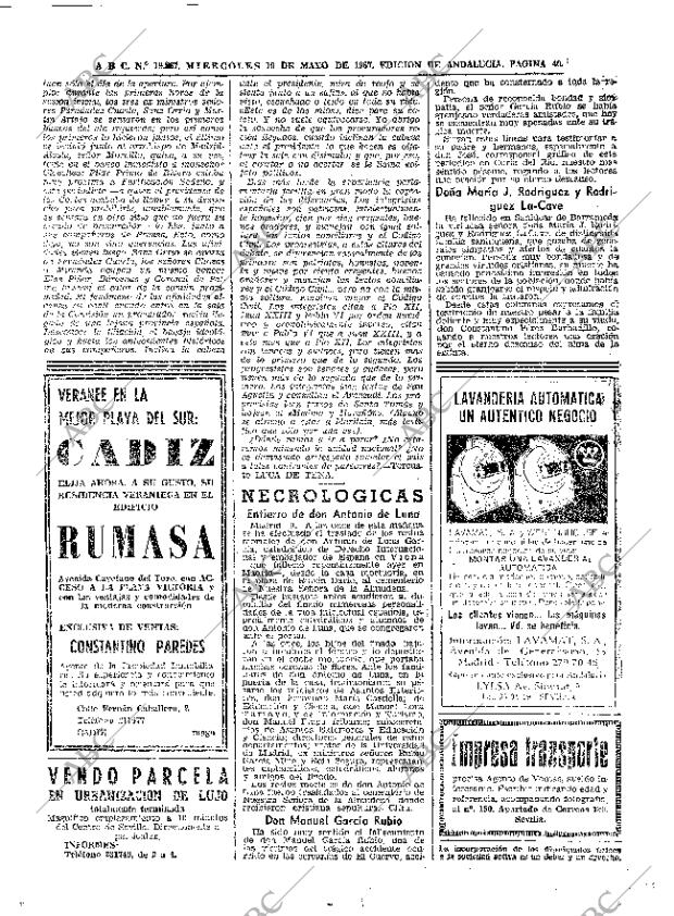 ABC SEVILLA 10-05-1967 página 40