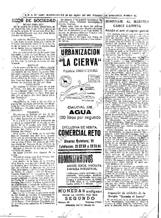 ABC SEVILLA 10-05-1967 página 47