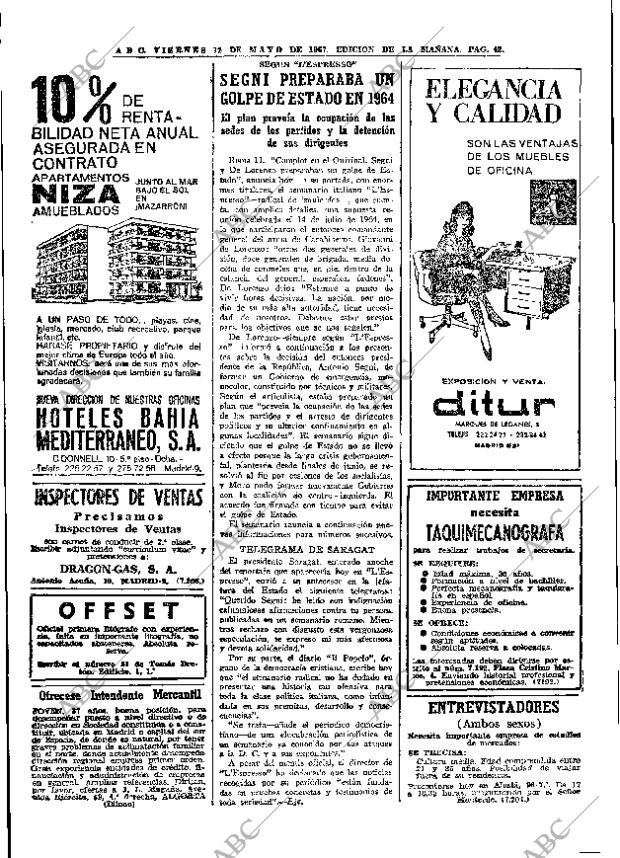 ABC MADRID 12-05-1967 página 42