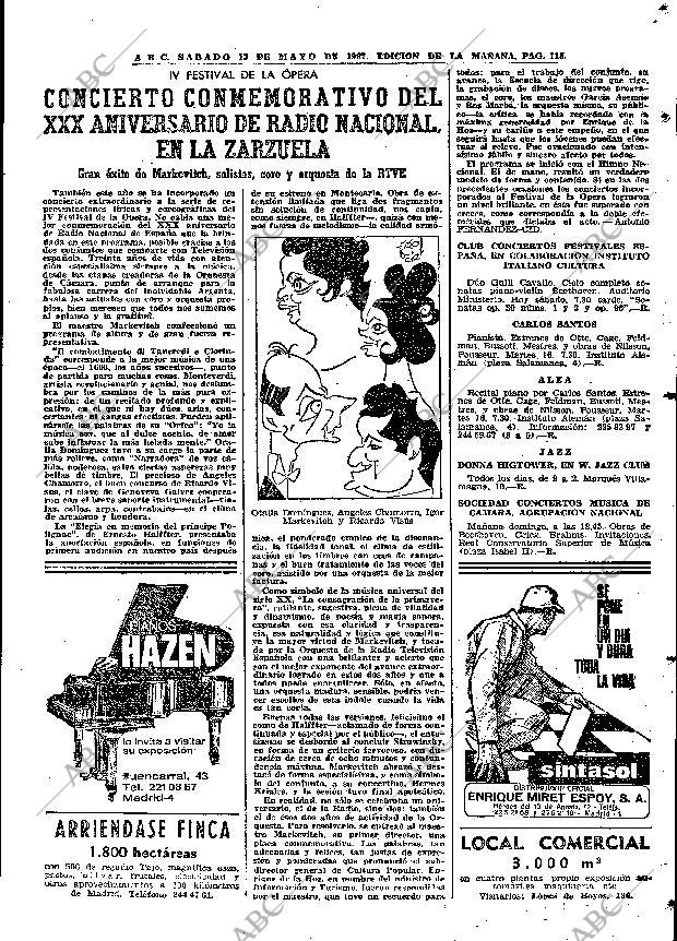 ABC MADRID 13-05-1967 página 115