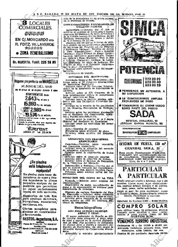 ABC MADRID 13-05-1967 página 70