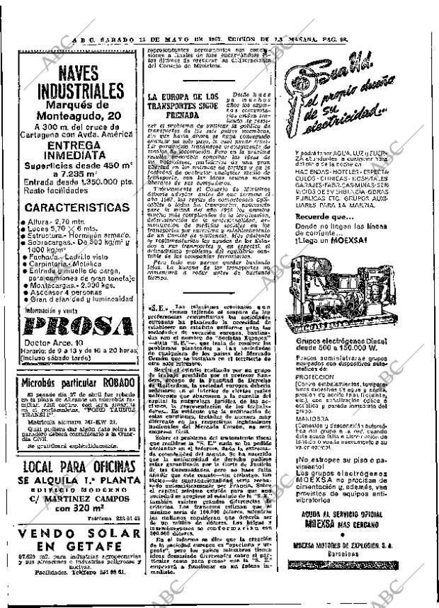 ABC MADRID 13-05-1967 página 98