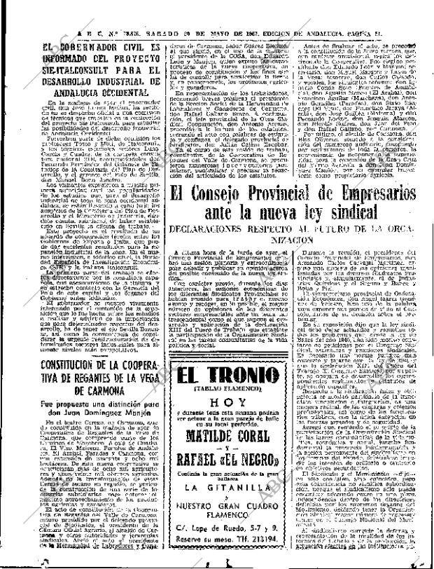 ABC SEVILLA 20-05-1967 página 51