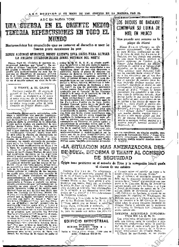 ABC MADRID 21-05-1967 página 51